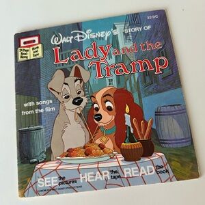 1979 Walt Disney's Storyteller Book - Lady and the Tramp Read Along Book ONLY